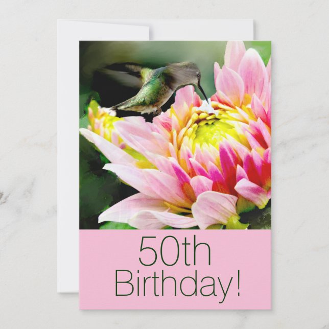 Invitación a la fiesta de cumpleaños número 50 (Anverso)