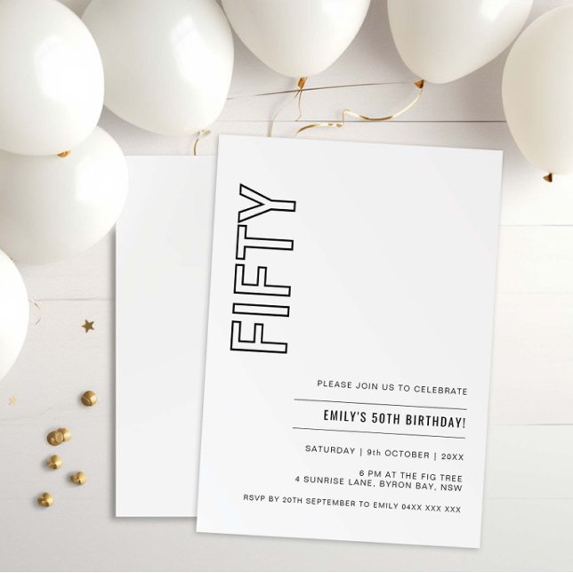 Invitación a la fiesta de cumpleaños número 50 (Subido por el creador)