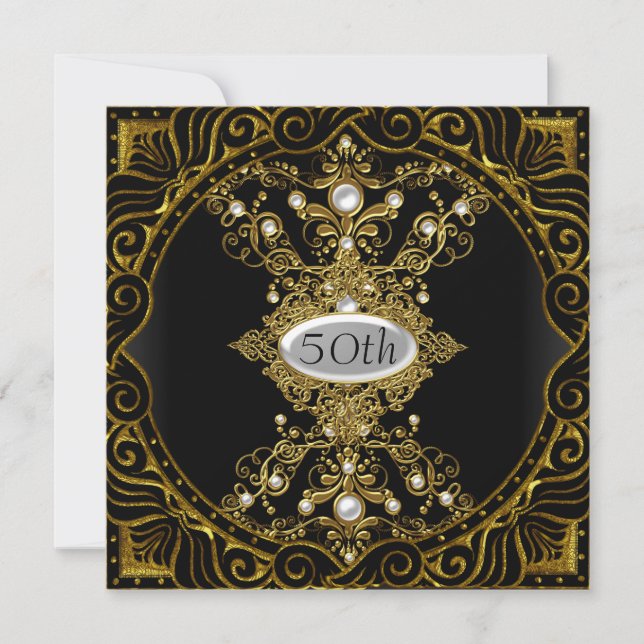 Invitación a la Fiesta de Cumpleaños número 50 de  (Anverso)