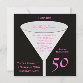 Invitación a la fiesta de cumpleaños número 50 de