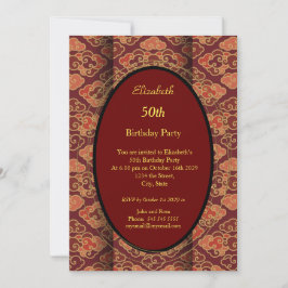 Invitación a la fiesta de cumpleaños número 50 de 