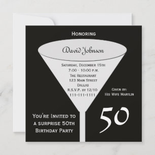 Invitación a la fiesta de cumpleaños número 50 de 
