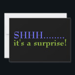 Invitación a la fiesta de cumpleaños número 50 de<br><div class="desc">Shhh es una invitación sorpresa de cumpleaños en negro,  azul,  verde y blanco moderno. Se trata de un diseño contemporáneo con audaces caprichos. Adecuado para todos los géneros y edades.</div>