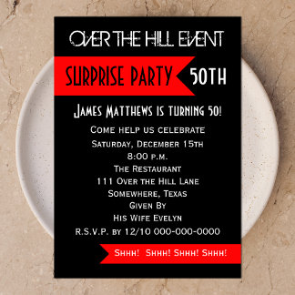 Invitación a la fiesta de cumpleaños número 50 de 