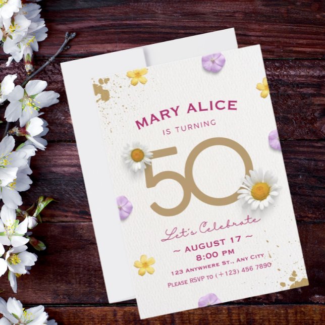 Invitación a la fiesta de cumpleaños número 50 de  (Subido por el creador)