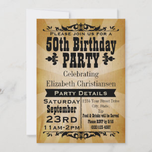 Invitación a la fiesta de cumpleaños número 50 de