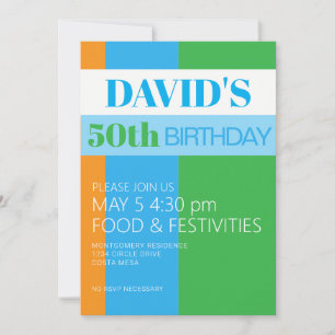 Invitación a la fiesta de cumpleaños número 50 de