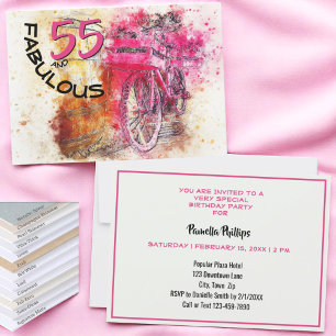 Invitación a la fiesta de cumpleaños número 55 Pin