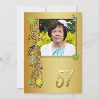 Invitación a la fiesta de cumpleaños número 57 del