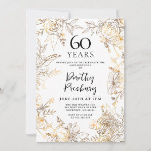 Invitación a la fiesta de cumpleaños número 60 de