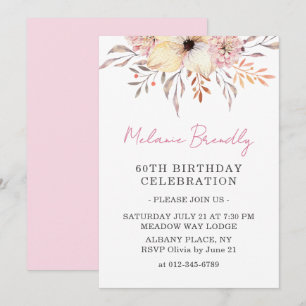 Invitación a la fiesta de cumpleaños número 60 de 