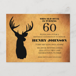 Invitación a la fiesta de cumpleaños número 60 de
