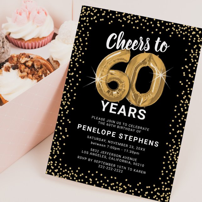 Invitación a la fiesta de cumpleaños número 60 de  (Subido por el creador)