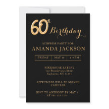 Invitación a la fiesta de cumpleaños número 60 de