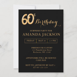 Invitación a la fiesta de cumpleaños número 60 de 