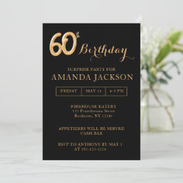 Invitación a la fiesta de cumpleaños número 60 de