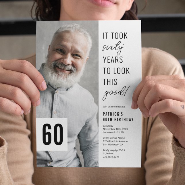 Invitación a la fiesta de cumpleaños número 60 Six (Subido por el creador)