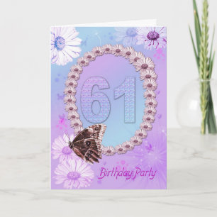 Invitación a la fiesta de cumpleaños número 61