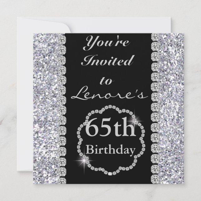 Invitación a la fiesta de cumpleaños número 65 (Anverso)