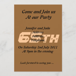 Invitación a la fiesta de cumpleaños número 65