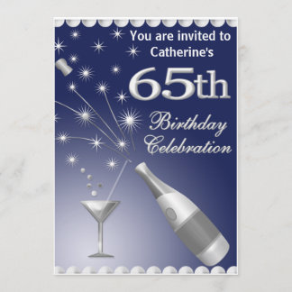 Invitación a la fiesta de cumpleaños número 65 - A