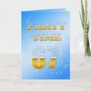 Invitación a la fiesta de cumpleaños número 67 con