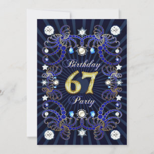 Invitación a la fiesta de cumpleaños número 67 con