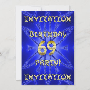 Invitación a la fiesta de cumpleaños número 69