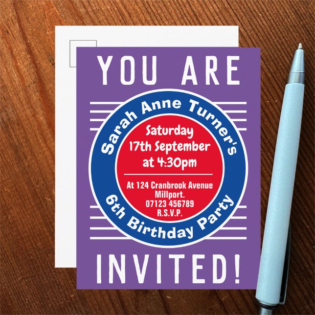 Invitación a la fiesta de cumpleaños número 6 del  (Subido por el creador)