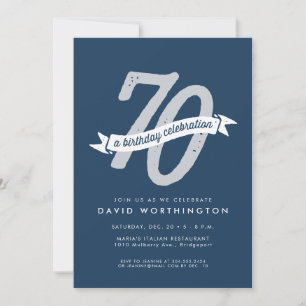 invitación a la fiesta de cumpleaños número 70