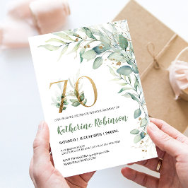Invitación a la fiesta de cumpleaños número 70 de 