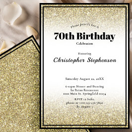 Invitación a la fiesta de cumpleaños número 70 en 