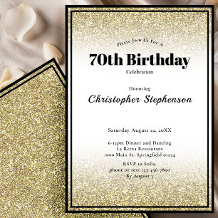 Invitación a la fiesta de cumpleaños número 70 en
