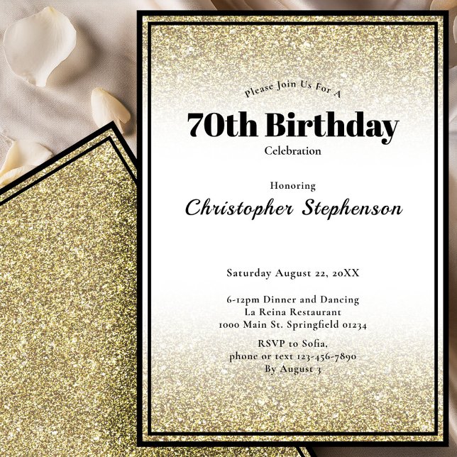 Invitación a la fiesta de cumpleaños número 70 en  (Subido por el creador)