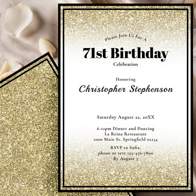 Invitación a la fiesta de cumpleaños número 71 en  (Subido por el creador)