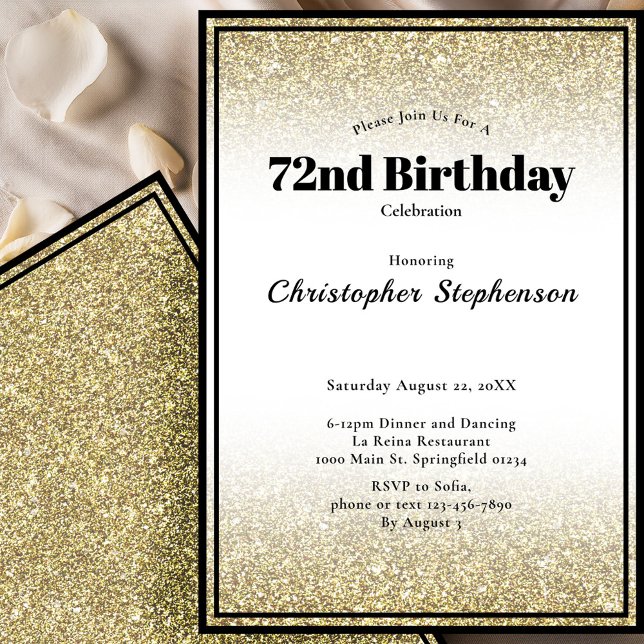 Invitación a la fiesta de cumpleaños número 72 en  (Subido por el creador)