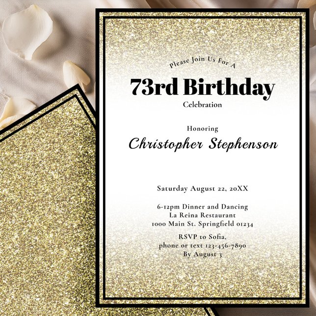 Invitación a la fiesta de cumpleaños número 73 en  (Subido por el creador)