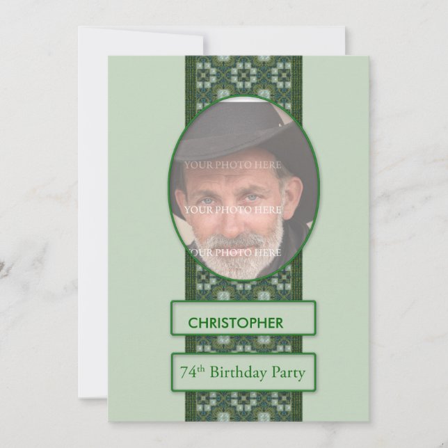 Invitación a la fiesta de cumpleaños número 74 Aña (Anverso)