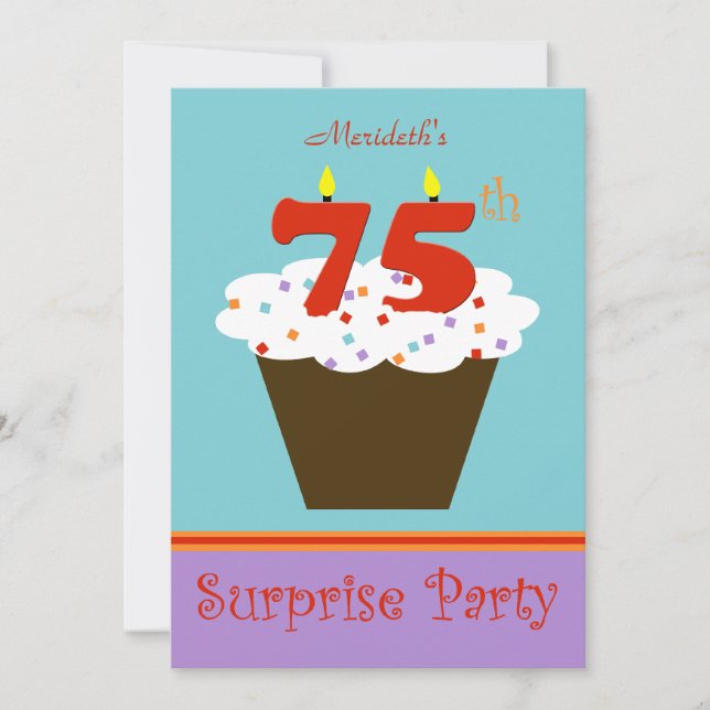 Invitación a la fiesta de cumpleaños número 75 de  (Anverso)