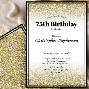 Invitación a la fiesta de cumpleaños número 75 en 