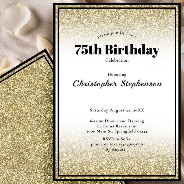 Invitación a la fiesta de cumpleaños número 75 en  (Subido por el creador)