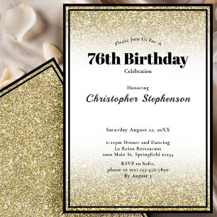 Invitación a la fiesta de cumpleaños número 76 en 