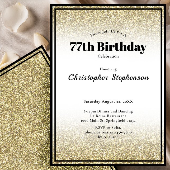 Invitación a la fiesta de cumpleaños número 77 en  (Subido por el creador)