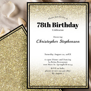 Invitación a la fiesta de cumpleaños número 78 en