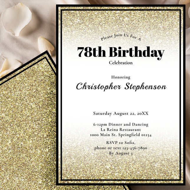 Invitación a la fiesta de cumpleaños número 78 en  (Subido por el creador)