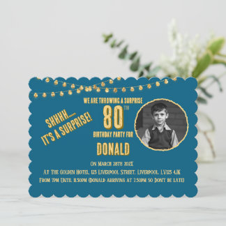 Invitación a la fiesta de cumpleaños número 80 de 