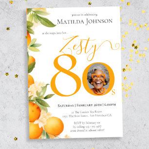 Invitación a la fiesta de cumpleaños número 80 de 