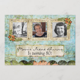 Invitación a la fiesta de cumpleaños número 80 de 