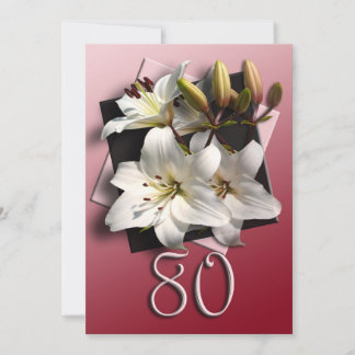 Invitación a la fiesta de cumpleaños número 80 - l