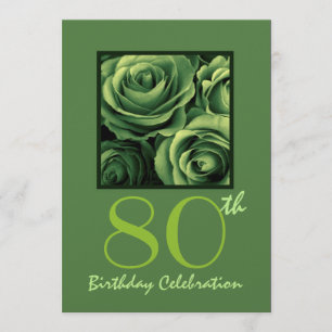 Invitación a la fiesta de cumpleaños número 80 Ros